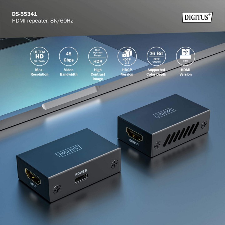DIGITUS Repetidor de señal HDMI 2.1 8K 60HZ 100120822