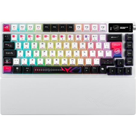 teclado gaming mecánico inalámbrico con distribución alemana rog azoth x 75% nx v2