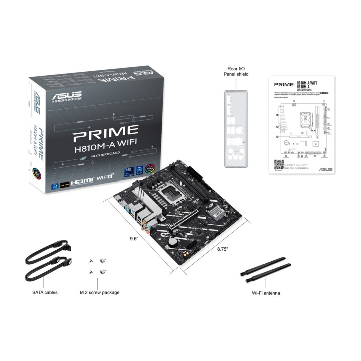 ASUS Placa base micro ATX para Intel PRIME H810M-A-WIFI