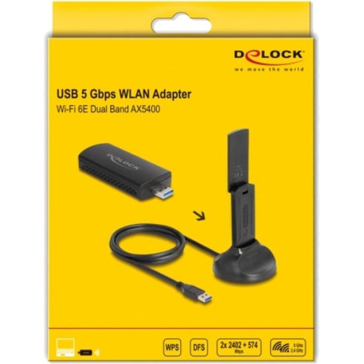 DELOCK USB WiFi-adapter 6E AX5400 12774 100102851