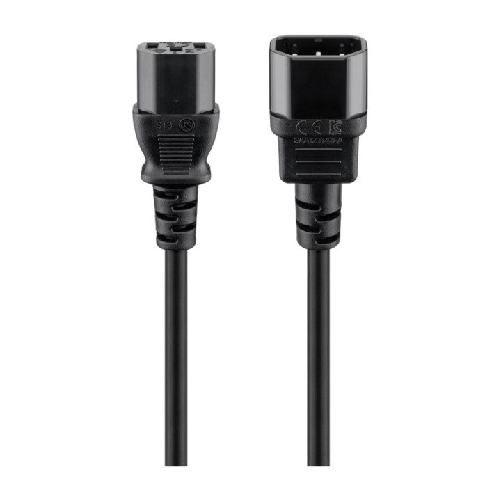 GOOBAY Stromverlängerungskabel, Stecker auf Buchse IEC