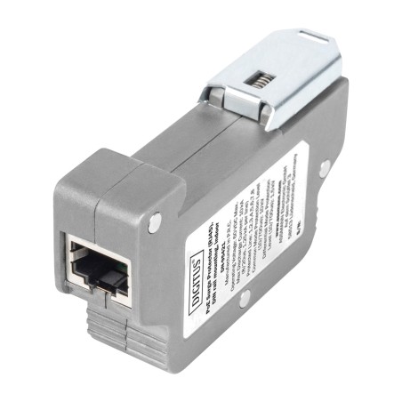 protezione da sovratensioni di rete per guida din rj45 poe++-gigabit 10kv