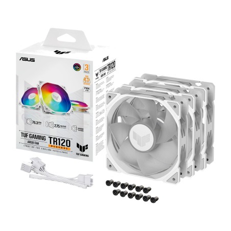 ventola per case pc con pale inverse tuf-gaming tr120 argb reverse 120mm 3 uds