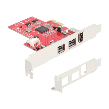 tarjeta pcie firewire con 3 puertos x1 2x 1394b 1x 1394a xio2213b 90738