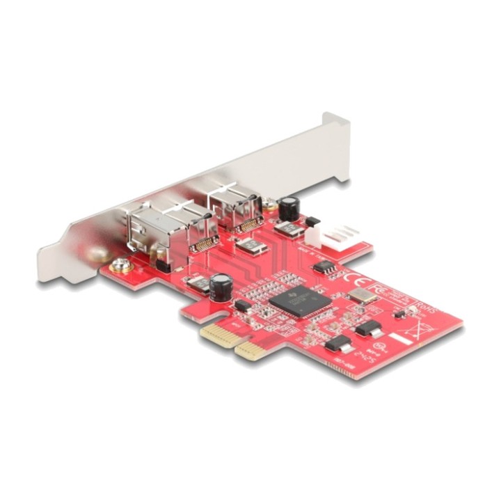 DELOCK Carte FireWire PCIe avec 3 ports X1 2X 1394B 1X 1394A