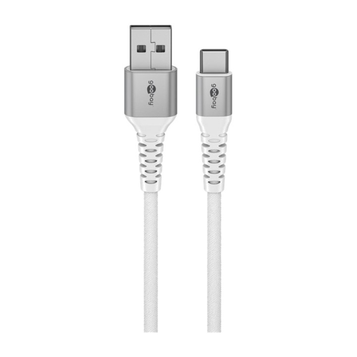 GOOBAY Câble de charge textile ultra-doux USB-A vers USB-C