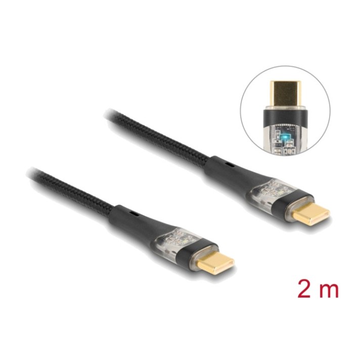 DELOCK Cable de carga USB-C C/C 2.0 PD 100W 2M