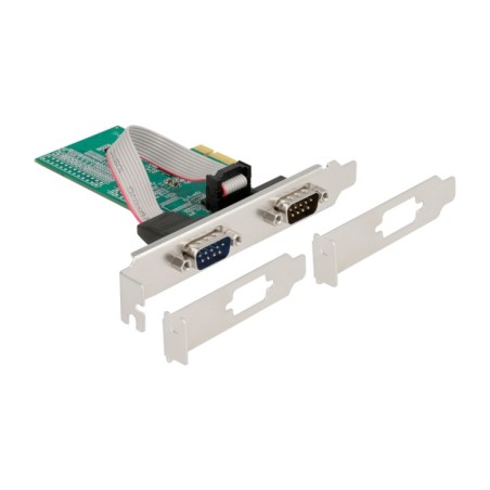 scheda pcie con 2 porte seriali x1 rs-232 ax99100 89555