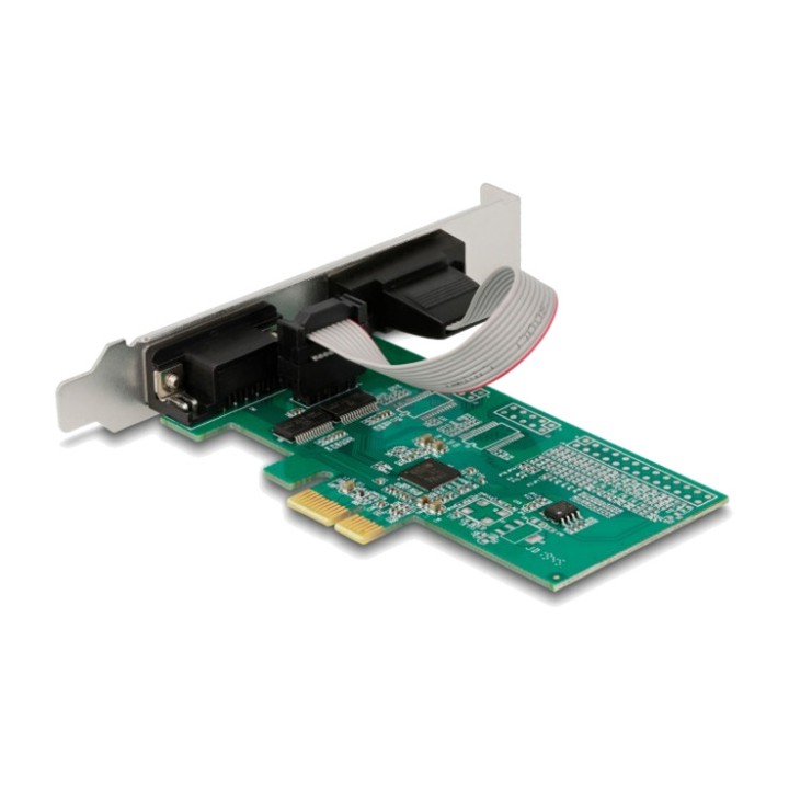 DELOCK Carte PCIe avec 2 ports série X1 RS-232 AX99100 89555