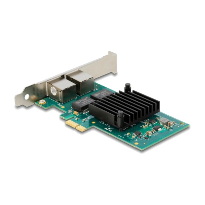 DELOCK PCIe-nätkort med 2 portar RJ45 X1-GIGABIT INTEL I350