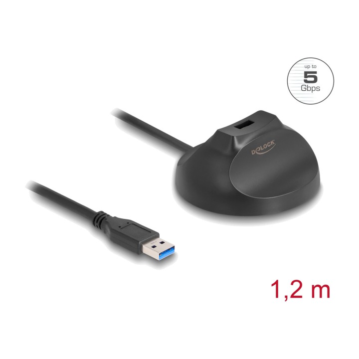 DELOCK Cavo di prolunga USB-A con base magnetica 3.0 5GBPS