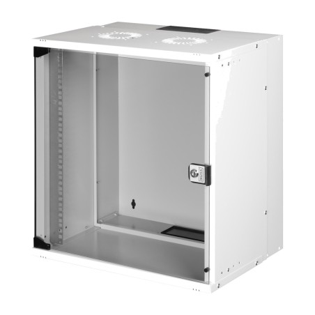 armario rack de pared con puerta de cristal soho pro 19" 12u 540x400mm