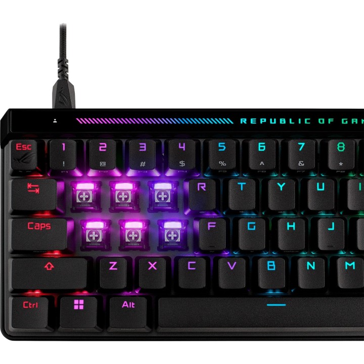 ASUS Magnetic gaming keyboard with cable and German layout