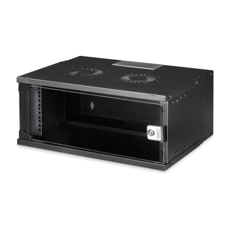 armadio rack da parete con porta in vetro soho pro 19" 4u 540x400mm