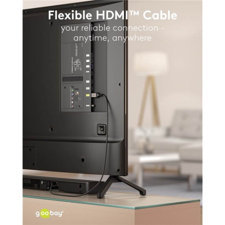 GOOBAY Cable HDMI de alta velocidad con Ethernet PLUS 2.0 4K