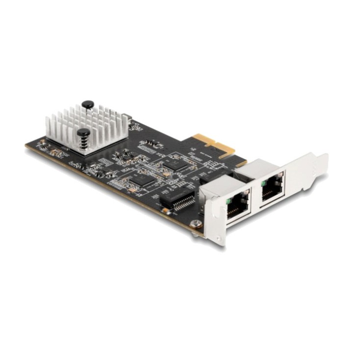 DELOCK Tarjeta de xarxa PCIe amb 2 ports RJ45 X2 5GBE 81261