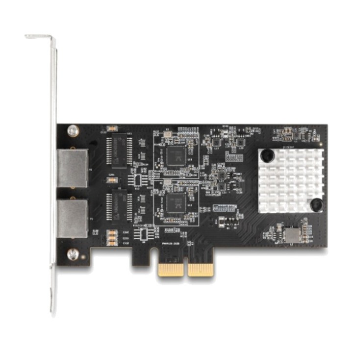 DELOCK PCIe-nätkort med 2 portar RJ45 X2 5GBE 81261
