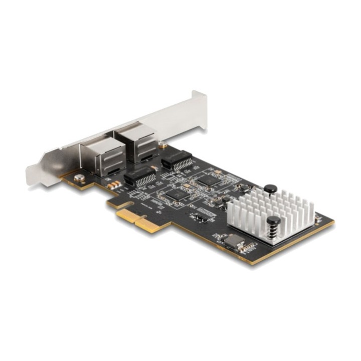DELOCK PCIe sieťová karta s 2 portmi RJ45 X2 5GBE 81261
