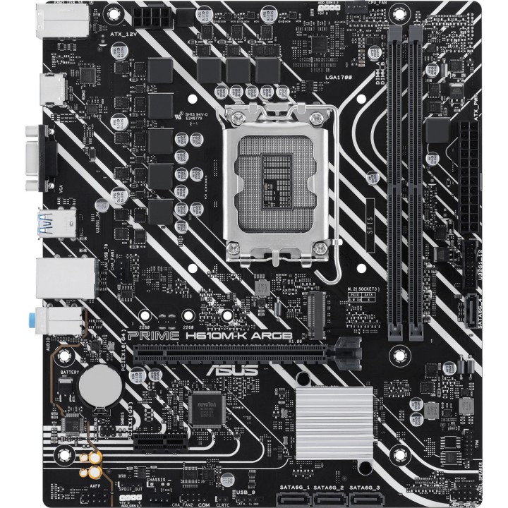 ASUS Placa base micro ATX para Intel PRIME H610M-K ARGB