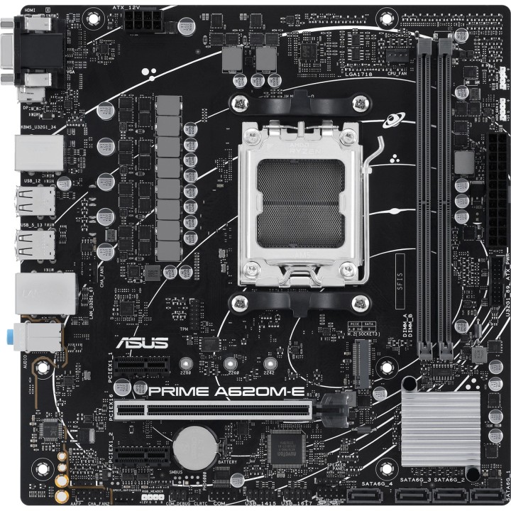 ASUS Carte mère micro ATX pour AMD PRIME A620M-E-CSM AM5