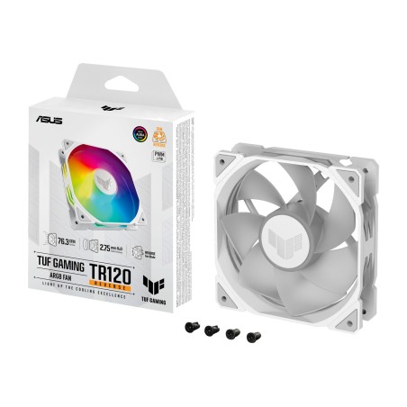 pc case fan with reverse blades tuf-gaming tr120 argb reverse 120mm