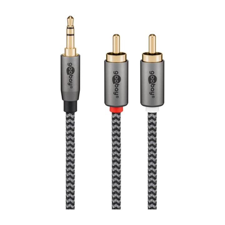 GOOBAY Stereo-Klinke-auf-Cinch-Audioadapterkabel PLUS AUX