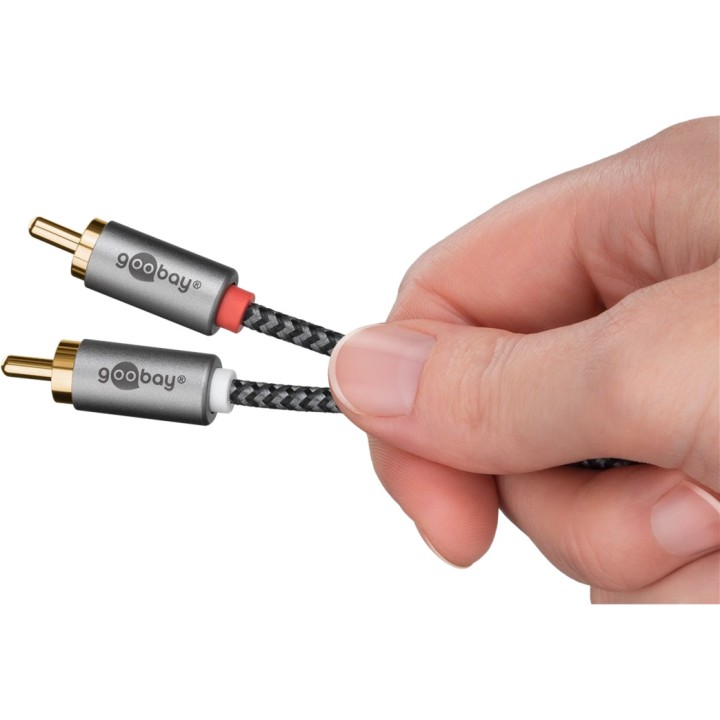 GOOBAY Cavo adattatore audio jack-RCA stereo PLUS AUX 3,5MM
