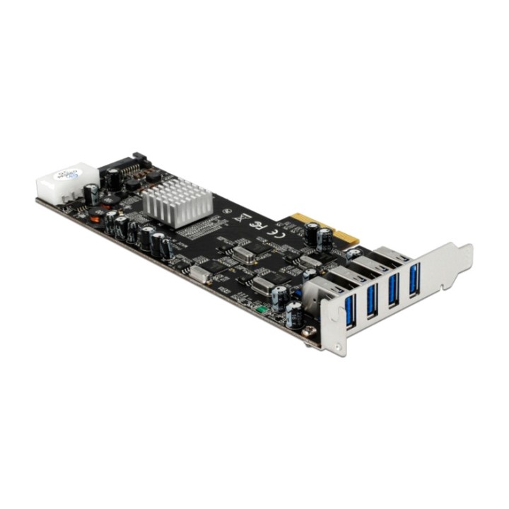 DELOCK Tarjeta controladora PCIe de cuatro canales con 4