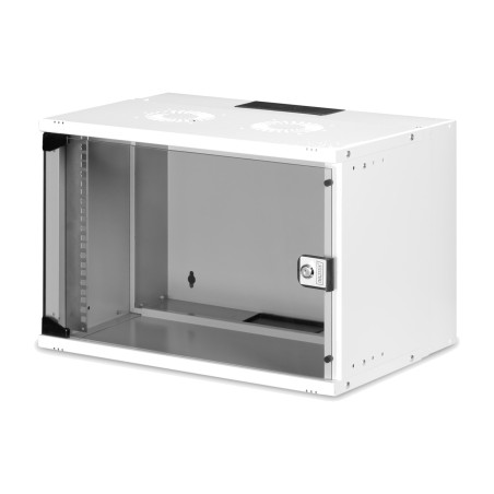 wall-mounted rack cabinet with glass door soho pro 19" 7u 540x400mm