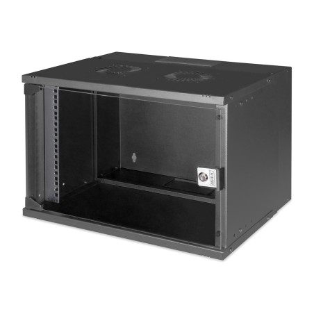 armario rack de pared con puerta de cristal soho pro 19" 7u 540x400mm