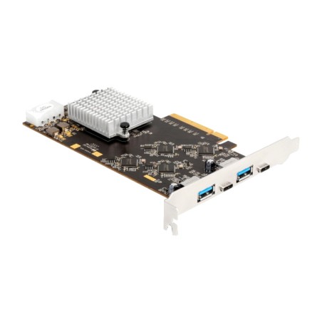 pcie-controllerkarte mit 4 usb-anschlüssen x8 3.2 gen2x2 20gbps 2xc+2xa asm3242 90097