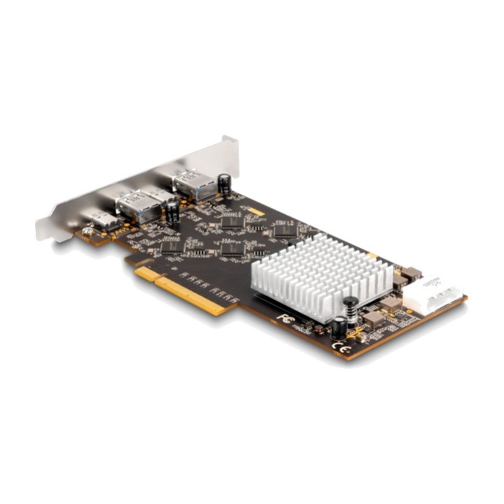 DELOCK Carte contrôleur PCIe avec 4 ports USB X8 3.2 GEN2X2