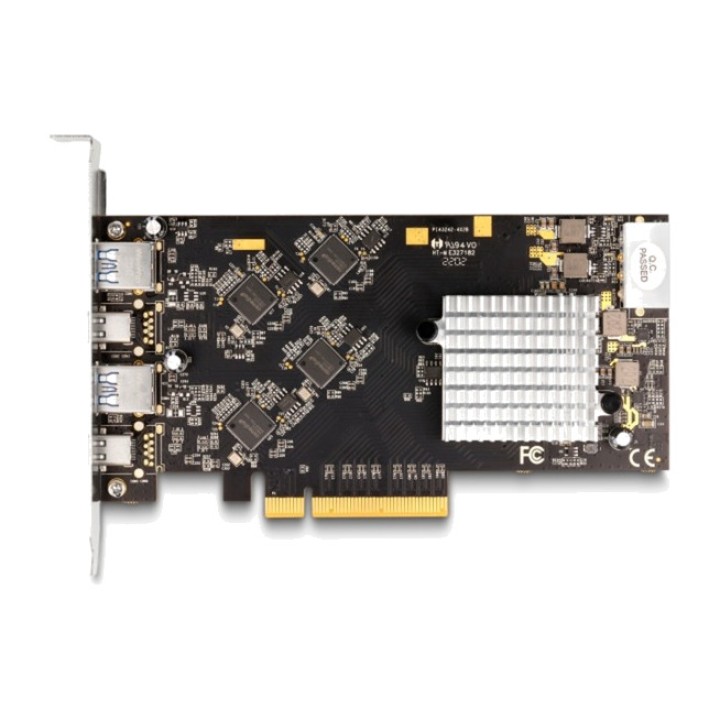 DELOCK Carte contrôleur PCIe avec 4 ports USB X8 3.2 GEN2X2