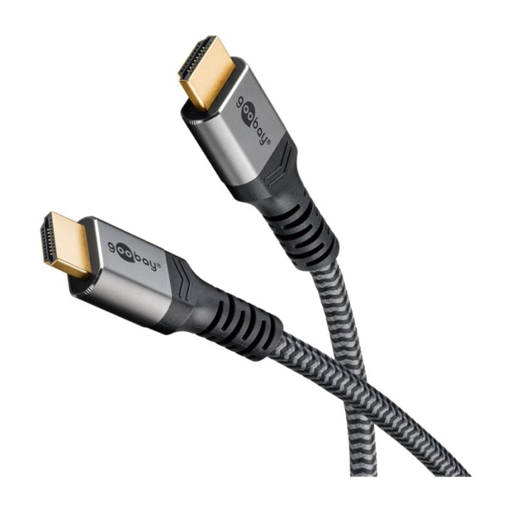 GOOBAY Câble HDMI High Speed tressé avec Ethernet PLUS 2.0