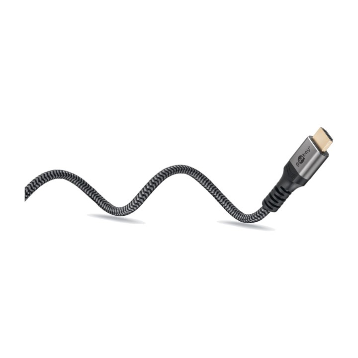 GOOBAY Câble HDMI High Speed tressé avec Ethernet PLUS 2.0