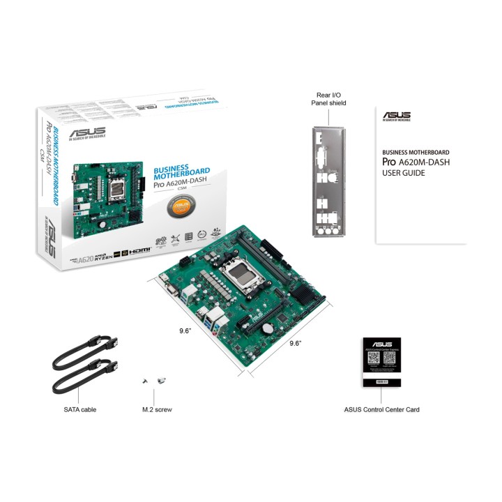 ASUS Scheda madre micro ATX per AMD PRO A620M-DASH-CSM AM5