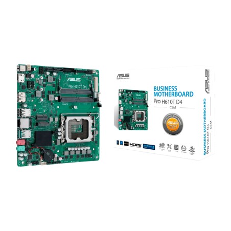 placa base thin mini itx para intel pro h610t d4-csm lga1700