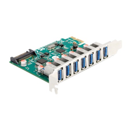 tarjeta controladora pcie con 7 puertos usb-a x1 3.2 gen1 5gbps vl812 90104