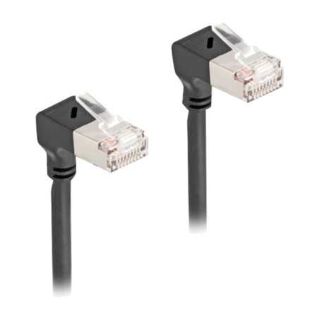 slim angled rj45 network patch cable cat6a s/ftp 90° 3m 80301