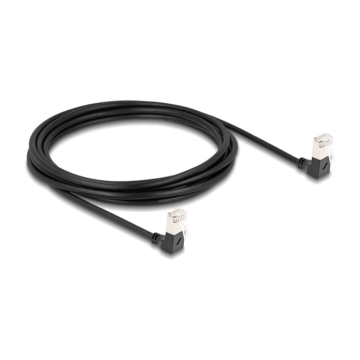 DELOCK Slim angled RJ45 network patch cable CAT6A S/FTP 90°