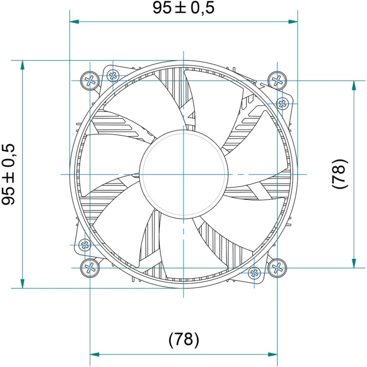 EKL Disipador de CPU perfil bajo 22225 LGA1700 55MM
