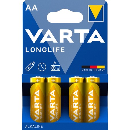 alkaline batterij longlife aa lr6 4 uds 04106101414