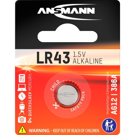 alkaline gombócakkumulátor lr43 1,5v 5015293