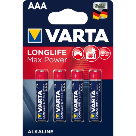 alkalická baterie longlife max power-aaa lr03 4 uds 4703