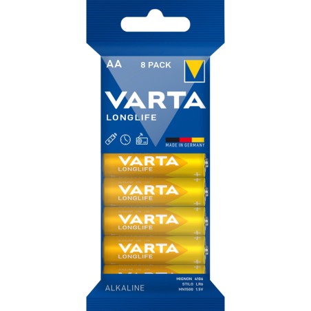 alkaline battery longlife aa lr6 8 uds 04106101328