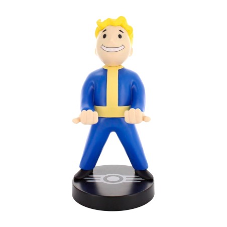 soporte para mando y móvil con figura cable guy fallout vault boy 20 cm