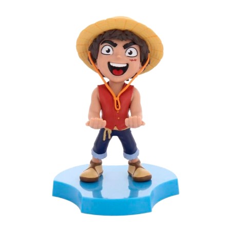 soporte mini para mando y móvil con figura cable guy one piece luffy