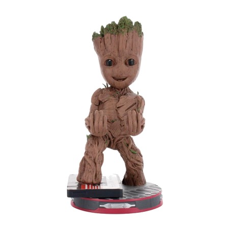 podpornik pre riadiaci prístroje a mobilné telefóny s figurkou cable guy marvel guardianes de la galaxia smiley groot 20 cm