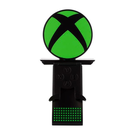 soporte de carga iluminado para mando y móvil con figura cable guy ikon xbox 20 cm