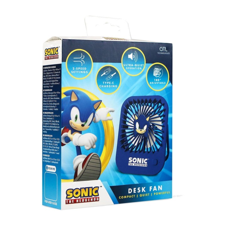 OTL TECHNOLOGIES Nastěnný ventilátor s baterií SONIC THE